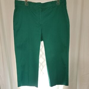 Talbots Petites Green Chelsea Cropped Pant Womens 12P